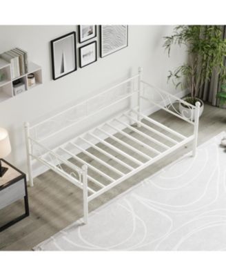 Twin Size Daybed Frame, Metal Sofa Bed Frame, Heavy Duty Metal Slats, Day Bed for Living Room, Bedroom, Guest Room, Space Saving