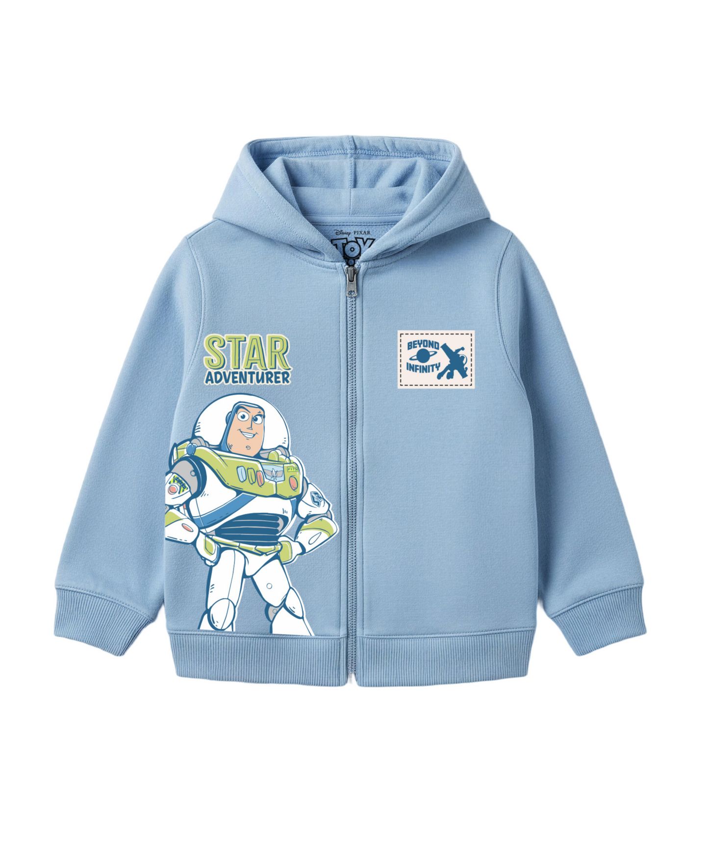 Детский комплект Toy Story Buzz Lightyear: футболка, свитшот и шорты, 2T-7, цвет: Синий / Белый — фото 2
