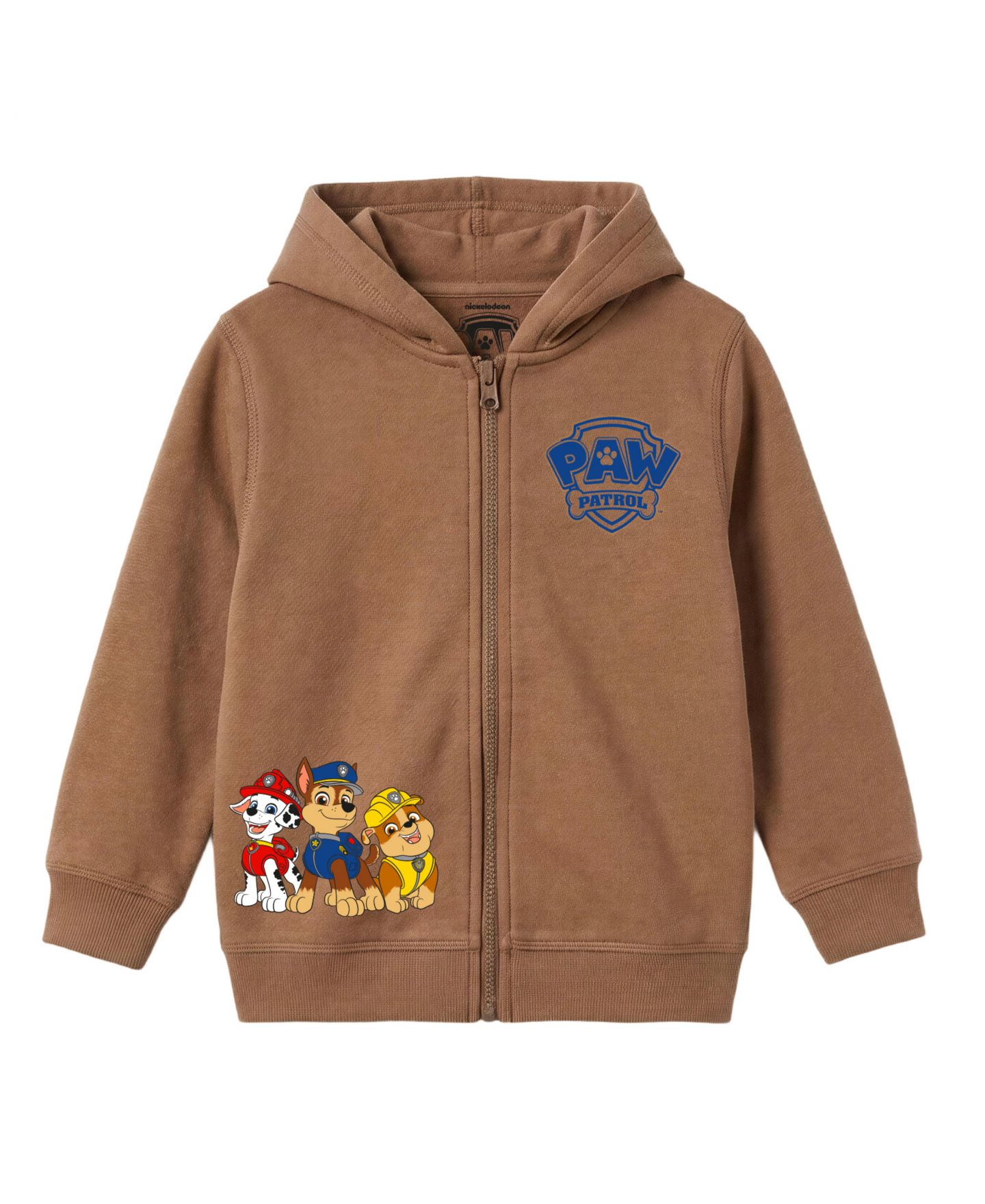 Детский комплект Paw Patrol из 3 предметов: футболка, свитшот и шорты с принтом, 2T-7, цвет: Коричневый — фото 3