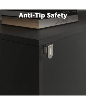 71" Tall 5-Tier Wooden Bookshelf - Freestanding Storage for Living Room/Bedroom