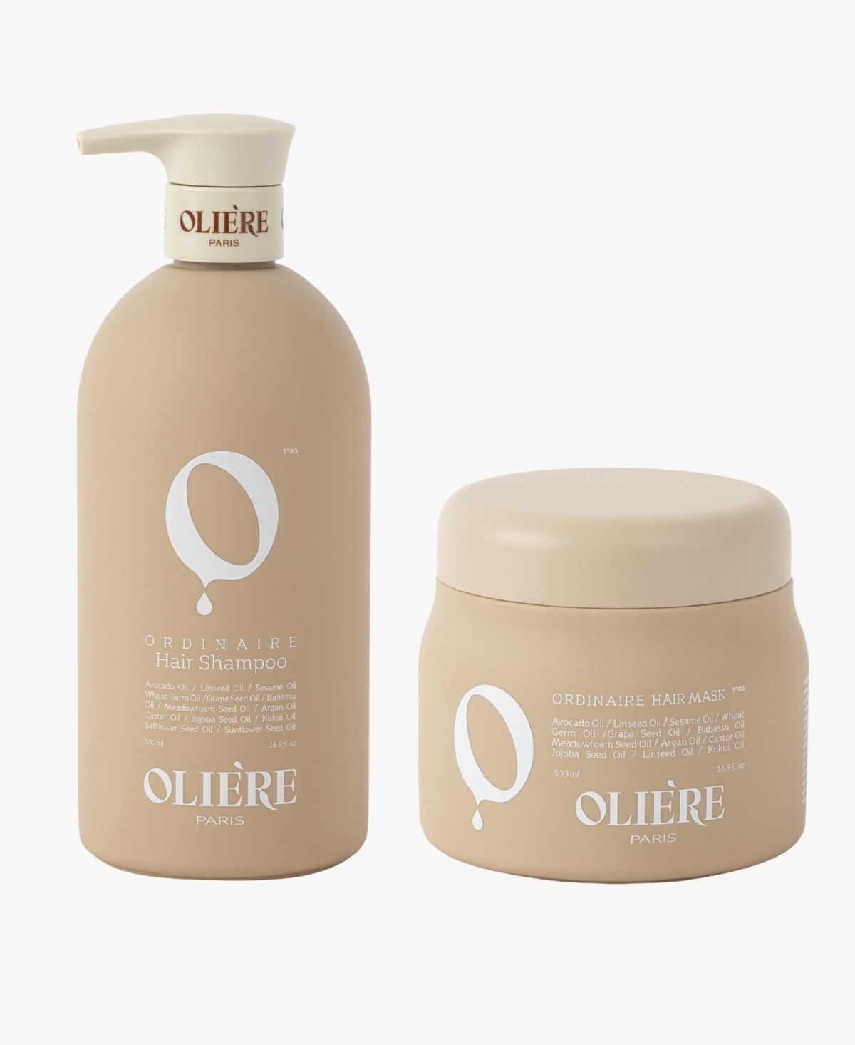 Oliere Paris Ordinaire Nourishing Hydrating Shampoo & Repair Mask Duo - Open Miscellaneous