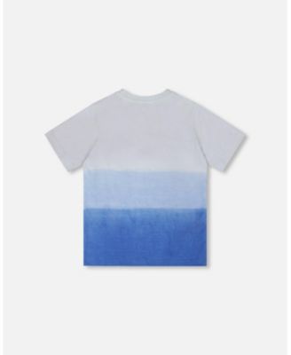 Big Boys Cotton Jersey T-Shirt with Print Gradient