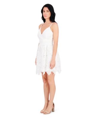 Women's Embroidered Lace V-Neck Dress