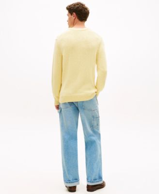 Men's Two-Tone Boucle Crewneck Sweater