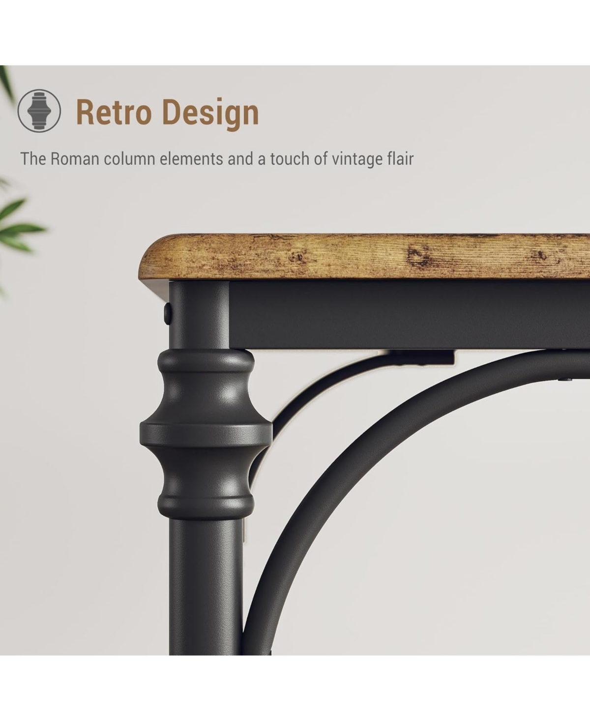 gaomon Dining Table Set for 4 Kitchen Table Set with Upholstered Bench Dining Room Table Set for 4-6 with Cozy Cushion 3 Piece Dining Table Set