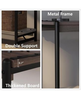 40" Entryway Table - Console Table with Storage, 2-Tier Sofa Table, Entry Table with Shelf, Hallway Table for Entryway, for Living Room, Couch