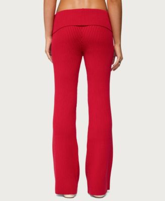 Women's Adannah Foldover Ribbed Knit Pants