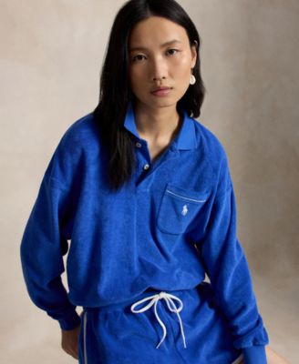 Women's Long-Sleeve Collared Polo Shirt