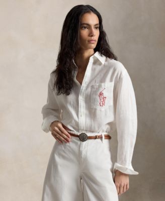 Women's Point Collar Long-Sleeve Shirt