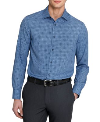 Men's Performance Stretch Tile Print Dress Shirt