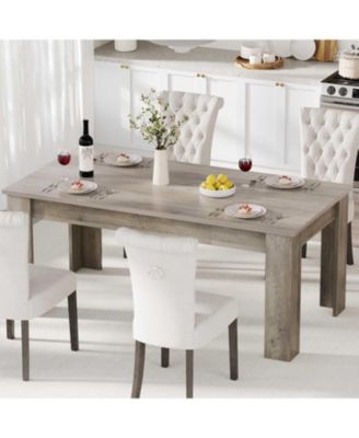 Dining Table for 4-6 Rectangular Dining Room Table with Large Table Top Farmhouse Wood Dining Dinner Table