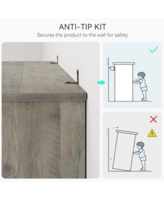 3-Tier Farmhouse Bookcase – Wooden Bookshelf with Open Display Shelves and Storage, Freestanding Home Office, Living Room, Bedroom Furniture.