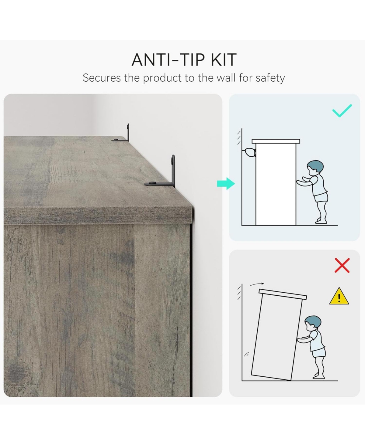 gaomon 3-Tier Farmhouse Bookcase – Wooden Bookshelf with Open Display Shelves and Storage, Freestanding Home Office, Living Room, Bedroom Furni