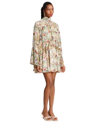 Women’s High Neck Ruffle Mini Dress