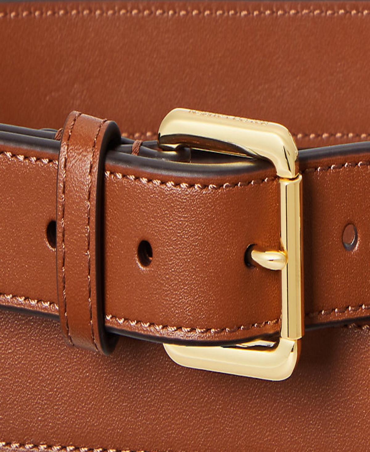 Lauren Ralph Double-Buckle Stacked Wide Belt