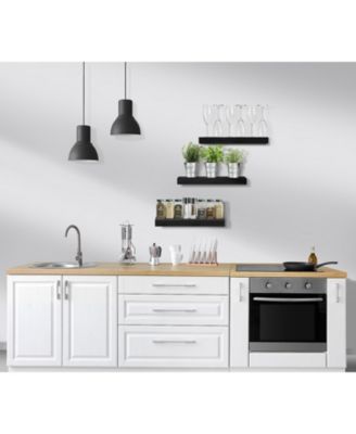 3 Pack 16 Inch  Floating Shelves - for Bedroom, Kitchen, Living Room, Office