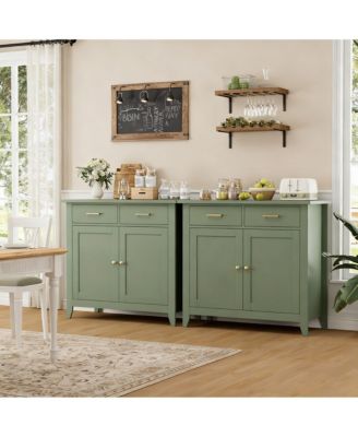 Farmhouse Buffet Cabinet with 2 Drawers and 2 Doors