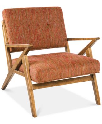 Rocket Upholstered Angled Wood Frame Arm Chair