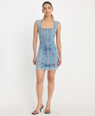 Women's Button-Front Mini Dress