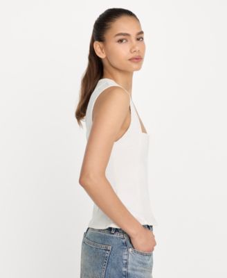 Women's Button-Front Peplum Top