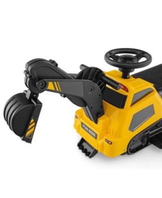 Electric 3-in-1 Ride On Tractor Excavator for Kids with Music