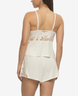 Women's Annalisa Modal and Lace Shorts and Cami PJ Set Style 950236