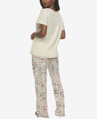Women's Josephine V-Neck T-Shirt and Pants Pajama Set Style 900870
