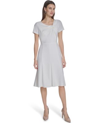 Women's Twist Neck Midi Dress