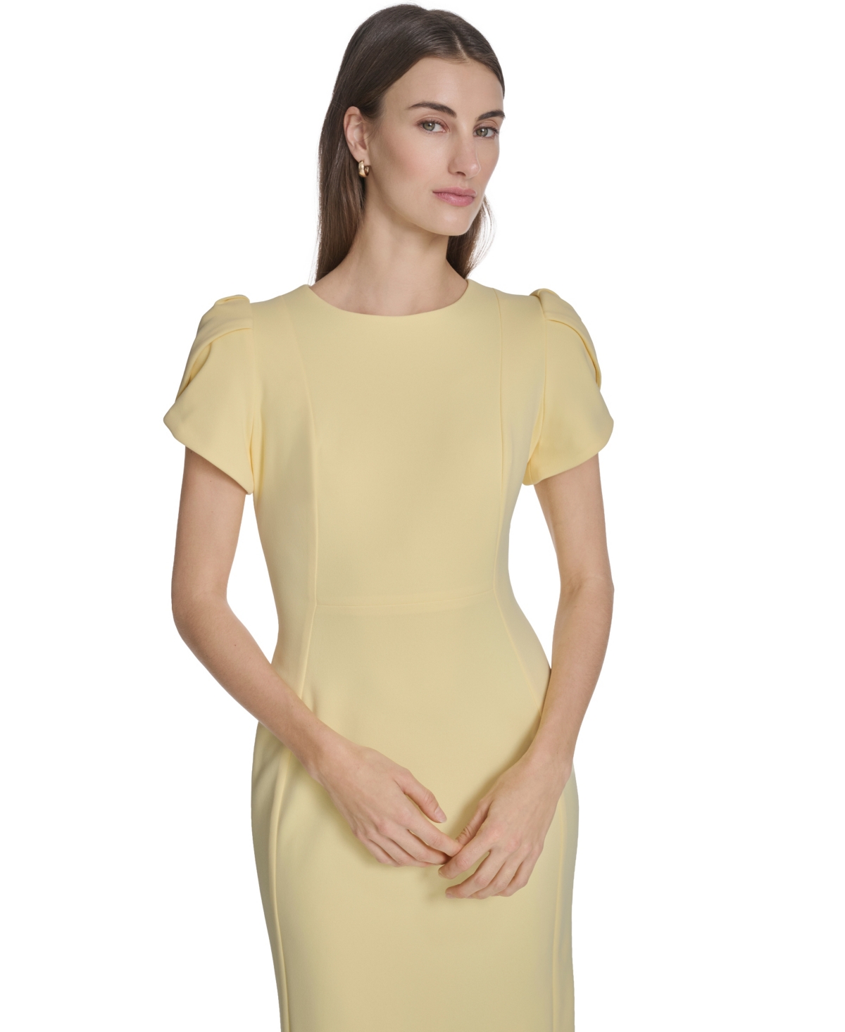 Calvin Klein Women's Tulip-Sleeve Sheath Dress