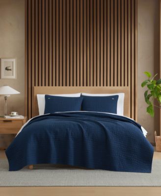 Croc Scale Cotton 3-Pc. Quilt Set, King