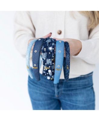 Women's Classic Thin Padded Headband - Light Wash Stars