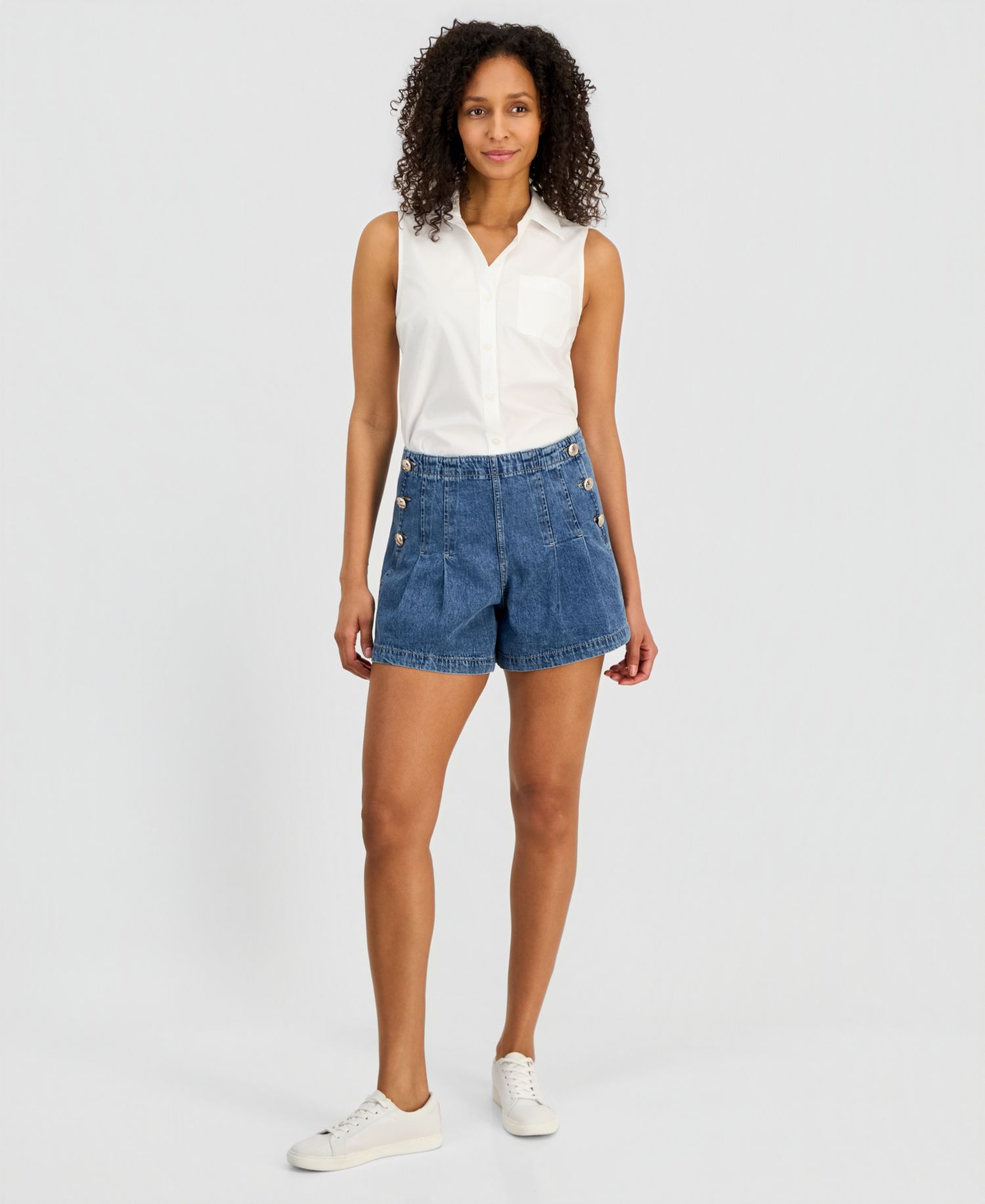 Women's Denim Sailor Shorts