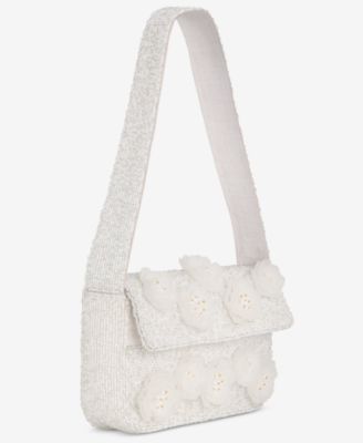 Beaded 3D Flower Shoulder Bag
