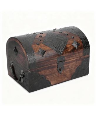 YIGII Handcrafted Rustic Pirate Treasure Box for Trinkets - Vintage ...