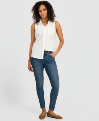 Women's Sleeveless Button Up Shirts | Macy's