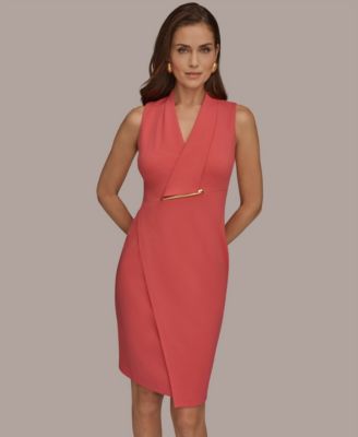 Women's V-Neck Wrap Sheath Dress