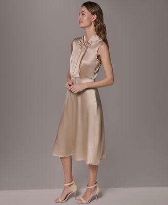 Women's Mock Neck A-Line Dress