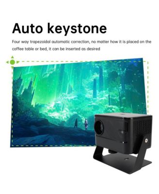 1080P Android Smart Projector with Auto Focus & Keystone, Harman-tuned Audio, 400 ANSI Lumens for Home Theater