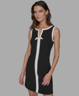 Women's Contrast Trim Sheath Dress 