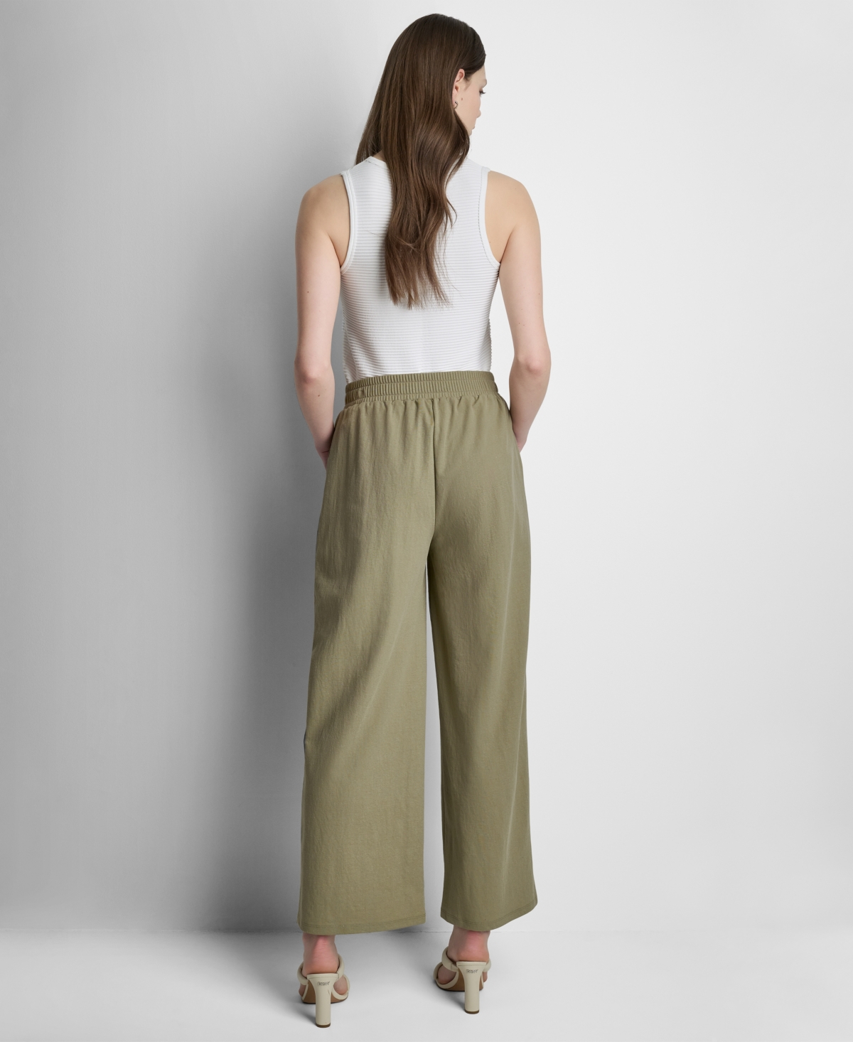 Dkny Women's Mini Logo Ewaist Pull-On Pants
