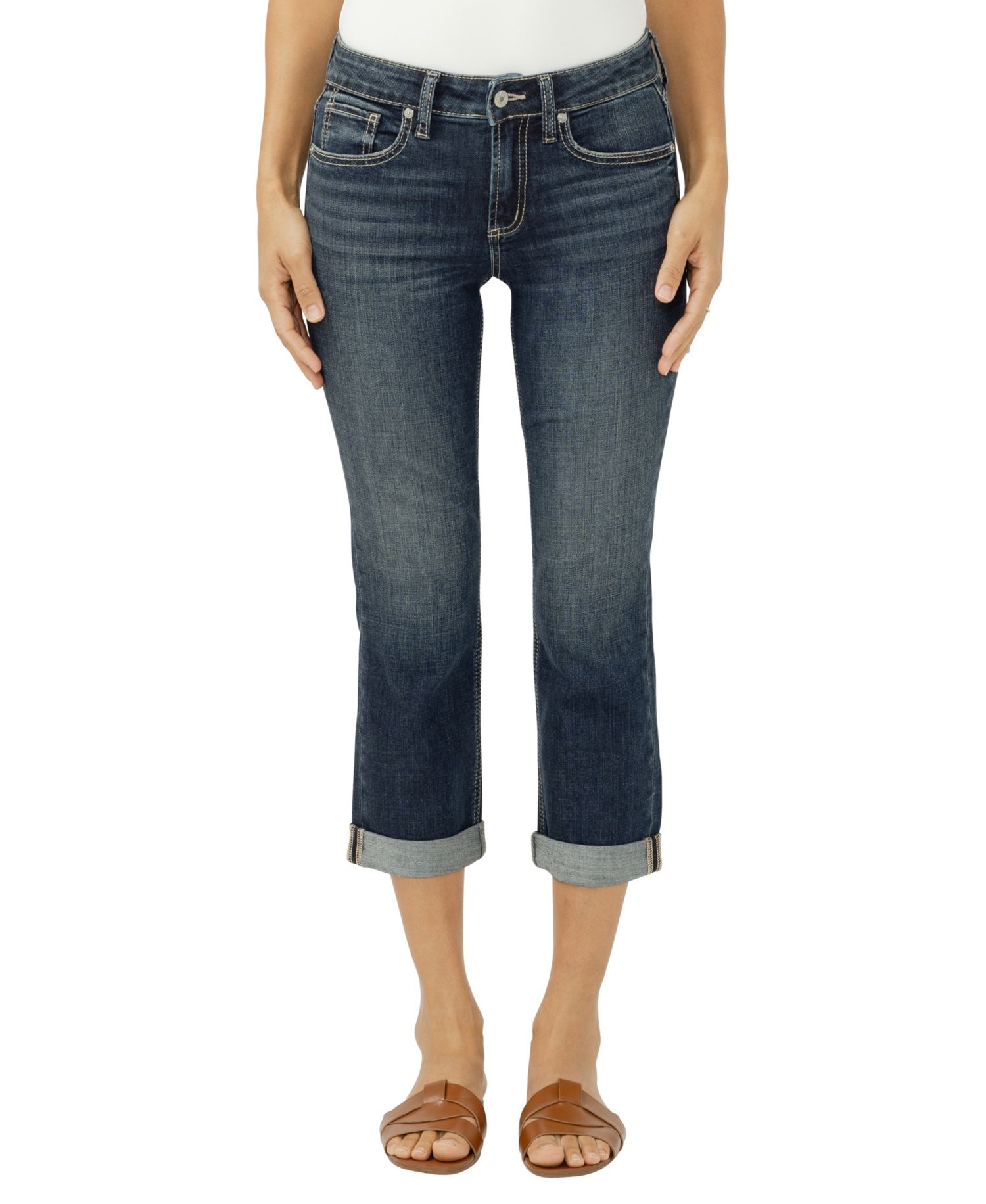 Women's Suki Mid-Rise Americana Luxe Stretch Capri Jeans