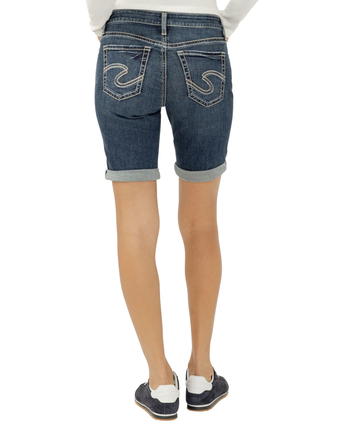 Женские шорты Silver Jeans Co. Suki Mid-Rise Luxe Stretch Bermuda Short, цвет: Fort Myers — фото 4