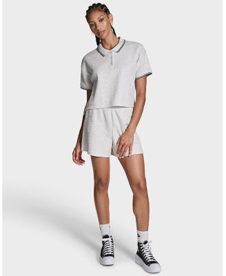 Women's Cropped Waffle Polo