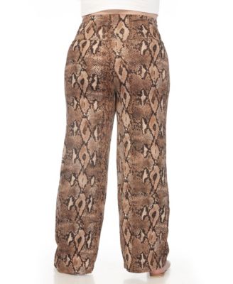 Plus Size High-Waist Floral Wide-Leg Pants