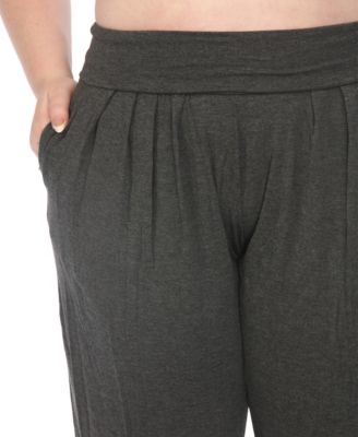 Plus Size High-Waist Pleated Lounge Pants