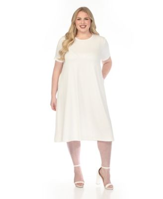Plus Size Crew Neck T-Shirt Dress