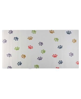 Dog Mat for Food and Water, Paw Prints