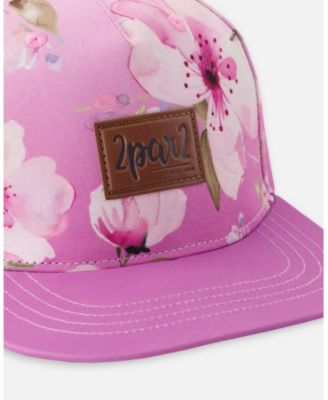 Girls' Flower Print Cap