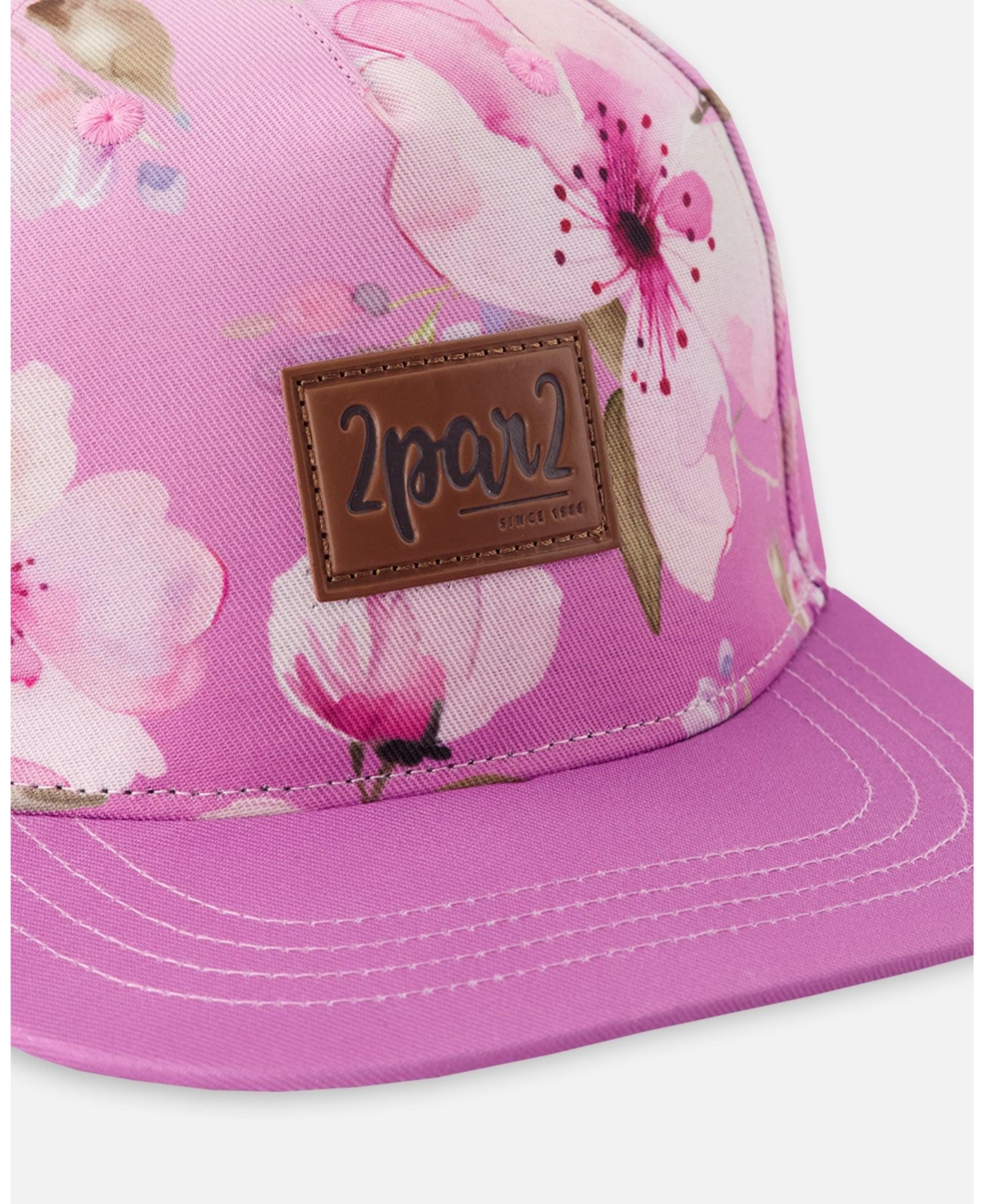 Draft - Deux par Girls' Flower Print Cap