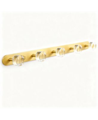 Crystal Coat Rack with Hooks for Bathroom Decoration